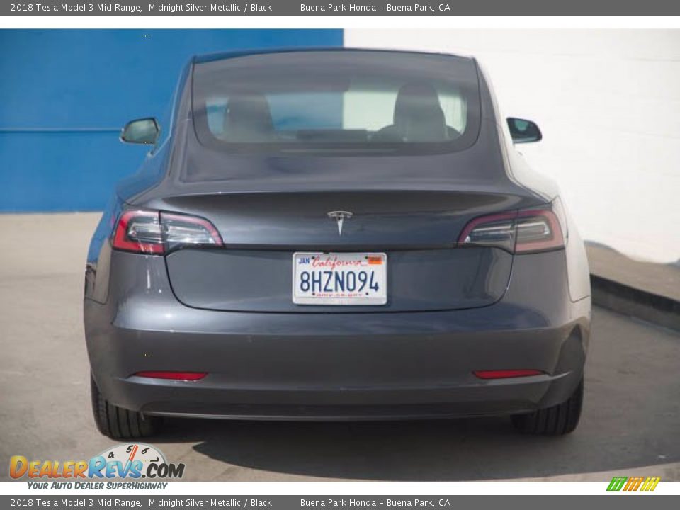 2018 Tesla Model 3 Mid Range Midnight Silver Metallic / Black Photo #9