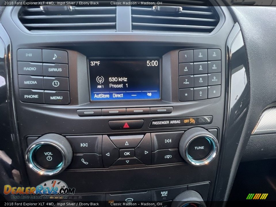 2018 Ford Explorer XLT 4WD Ingot Silver / Ebony Black Photo #10