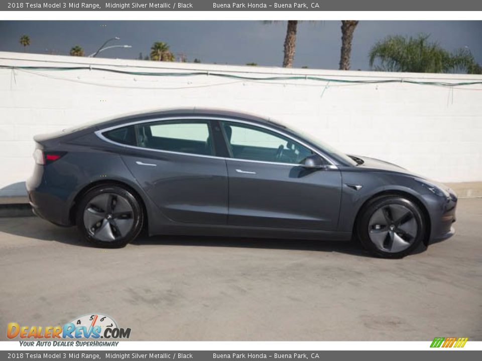 Midnight Silver Metallic 2018 Tesla Model 3 Mid Range Photo #12