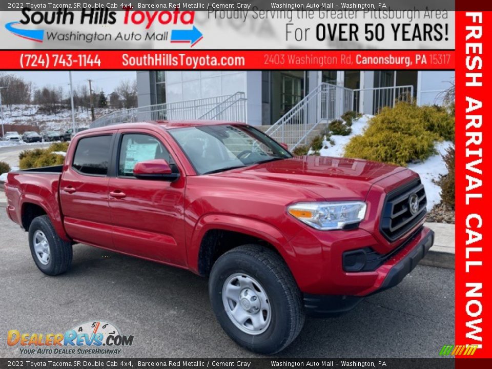 2022 Toyota Tacoma SR Double Cab 4x4 Barcelona Red Metallic / Cement Gray Photo #1