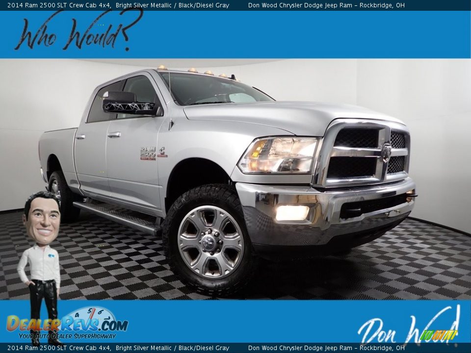 2014 Ram 2500 SLT Crew Cab 4x4 Bright Silver Metallic / Black/Diesel Gray Photo #1