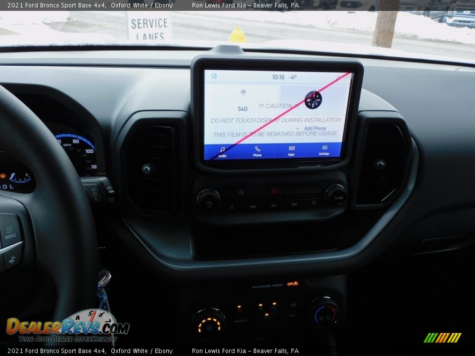 2021 Ford Bronco Sport Base 4x4 Oxford White / Ebony Photo #15