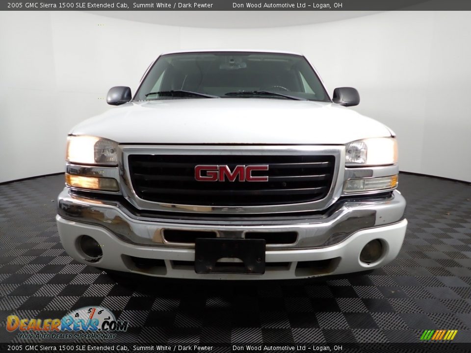 2005 GMC Sierra 1500 SLE Extended Cab Summit White / Dark Pewter Photo #3