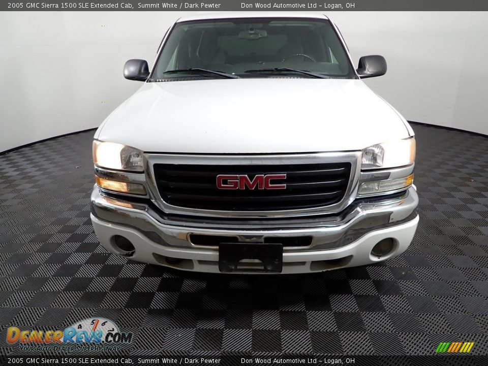 2005 GMC Sierra 1500 SLE Extended Cab Summit White / Dark Pewter Photo #4
