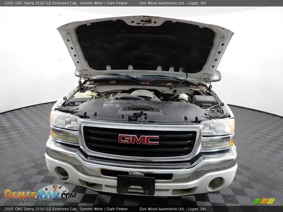 2005 GMC Sierra 1500 SLE Extended Cab Summit White / Dark Pewter Photo #5