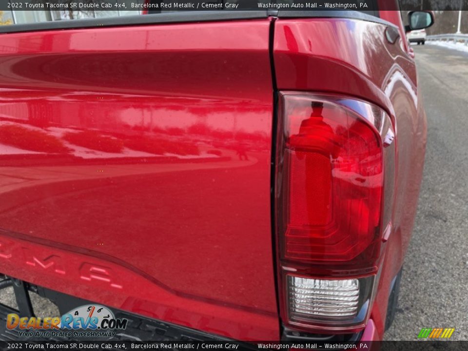 2022 Toyota Tacoma SR Double Cab 4x4 Barcelona Red Metallic / Cement Gray Photo #24