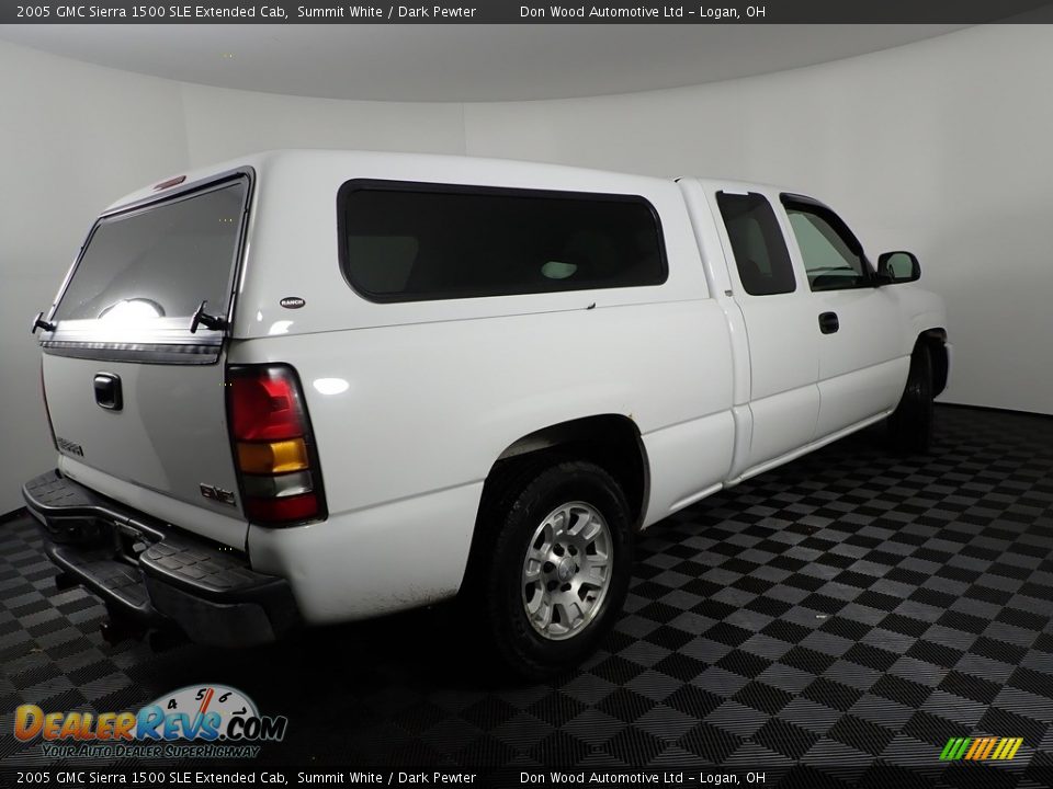 2005 GMC Sierra 1500 SLE Extended Cab Summit White / Dark Pewter Photo #12