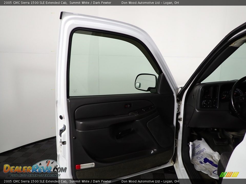 2005 GMC Sierra 1500 SLE Extended Cab Summit White / Dark Pewter Photo #13