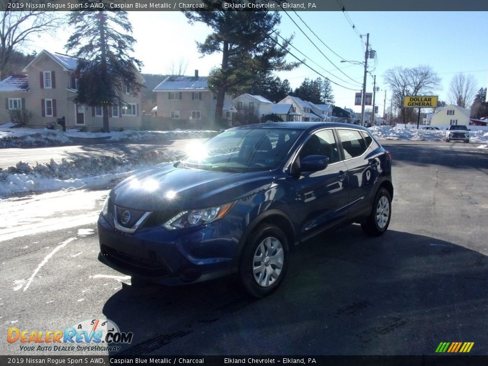 2019 Nissan Rogue Sport S AWD Caspian Blue Metallic / Charcoal Photo #8