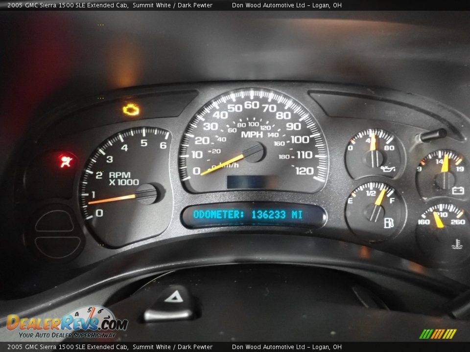 2005 GMC Sierra 1500 SLE Extended Cab Summit White / Dark Pewter Photo #20