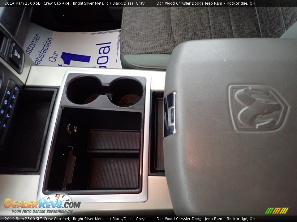 2014 Ram 2500 SLT Crew Cab 4x4 Bright Silver Metallic / Black/Diesel Gray Photo #25