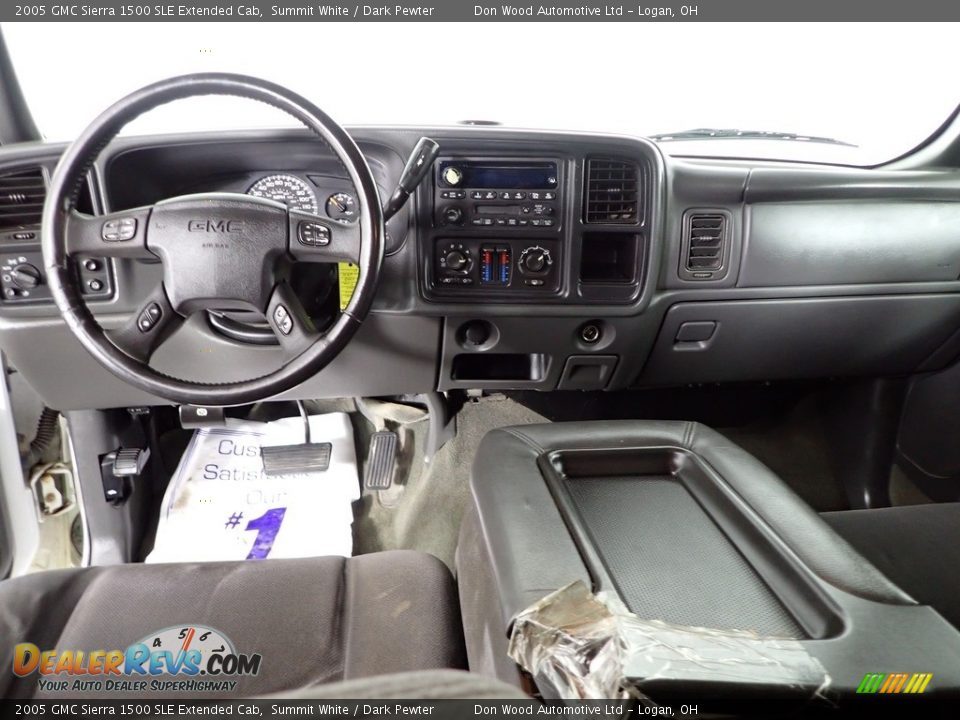 2005 GMC Sierra 1500 SLE Extended Cab Summit White / Dark Pewter Photo #28