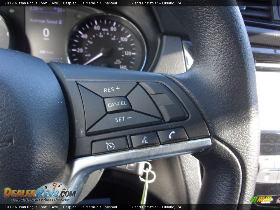 2019 Nissan Rogue Sport S AWD Caspian Blue Metallic / Charcoal Photo #22