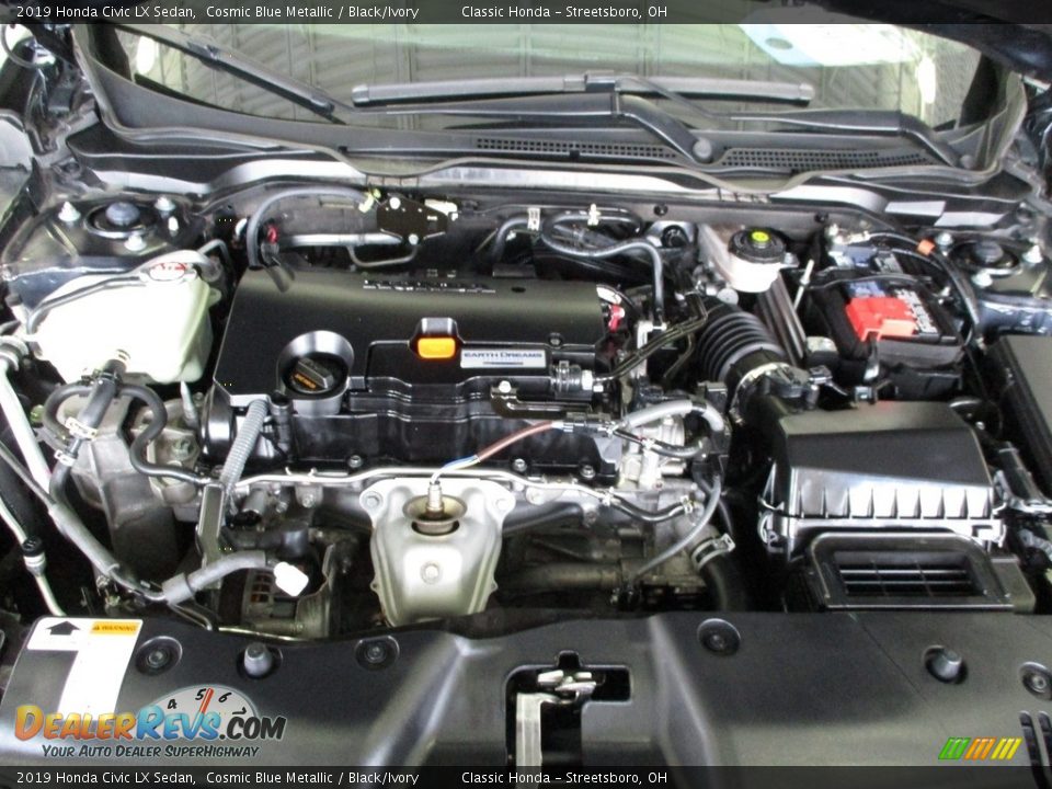 2019 Honda Civic LX Sedan Cosmic Blue Metallic / Black/Ivory Photo #13