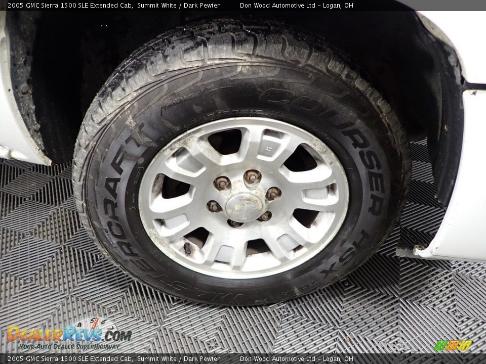 2005 GMC Sierra 1500 SLE Extended Cab Summit White / Dark Pewter Photo #35