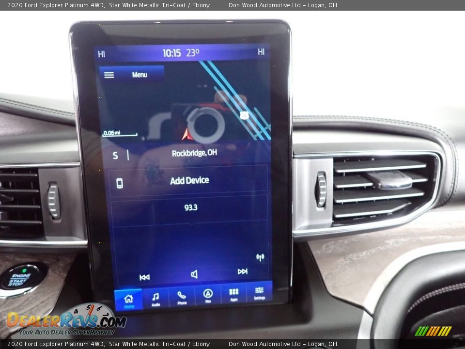 2020 Ford Explorer Platinum 4WD Star White Metallic Tri-Coat / Ebony Photo #2