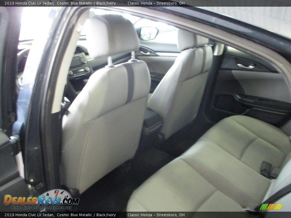2019 Honda Civic LX Sedan Cosmic Blue Metallic / Black/Ivory Photo #23