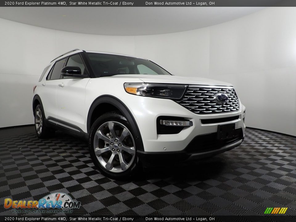 2020 Ford Explorer Platinum 4WD Star White Metallic Tri-Coat / Ebony Photo #8