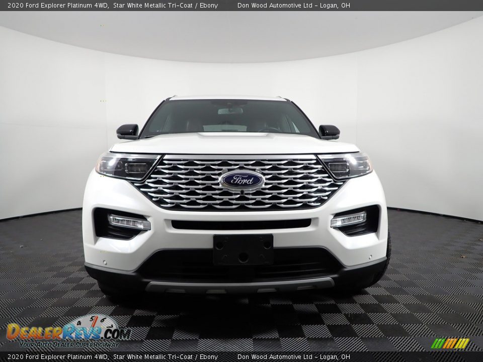 2020 Ford Explorer Platinum 4WD Star White Metallic Tri-Coat / Ebony Photo #9