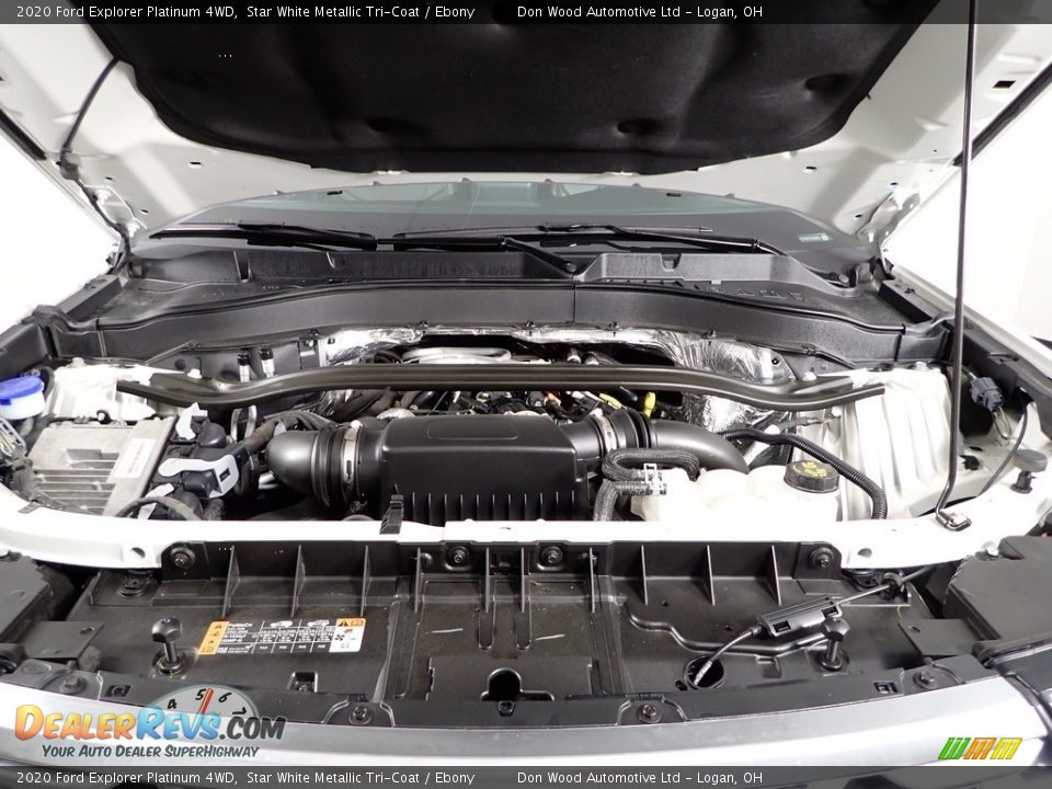 2020 Ford Explorer Platinum 4WD Star White Metallic Tri-Coat / Ebony Photo #12