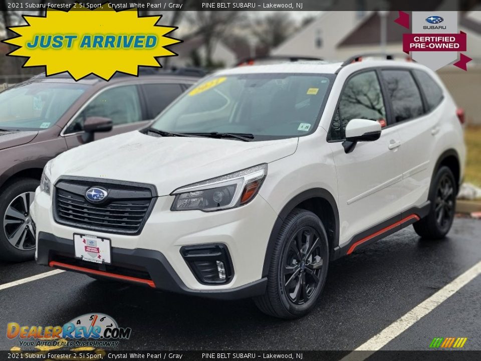 2021 Subaru Forester 2.5i Sport Crystal White Pearl / Gray Photo #1