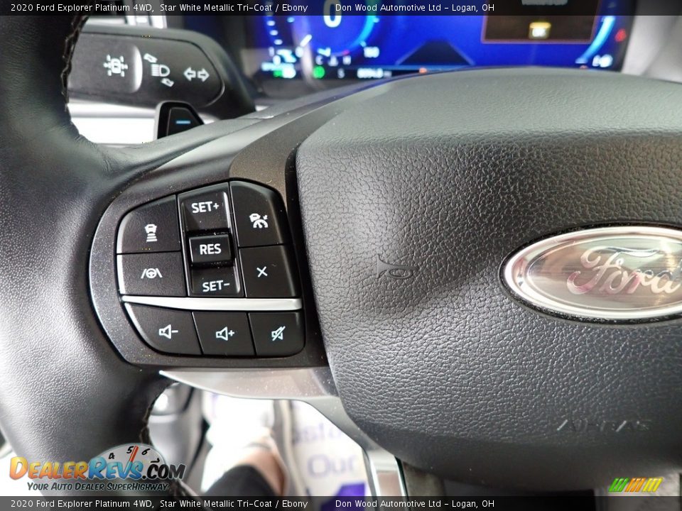 2020 Ford Explorer Platinum 4WD Star White Metallic Tri-Coat / Ebony Photo #24