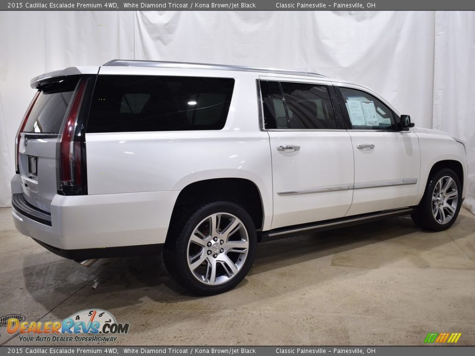 2015 Cadillac Escalade Premium 4WD White Diamond Tricoat / Kona Brown/Jet Black Photo #2