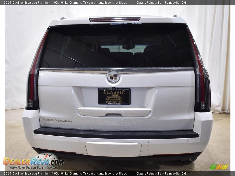 2015 Cadillac Escalade Premium 4WD White Diamond Tricoat / Kona Brown/Jet Black Photo #3