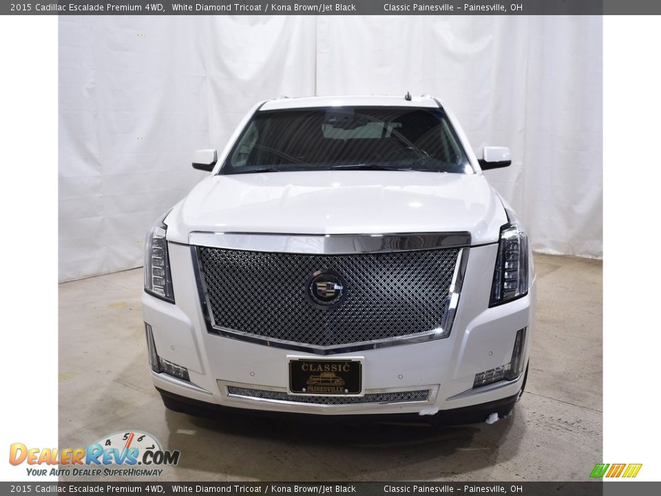 2015 Cadillac Escalade Premium 4WD White Diamond Tricoat / Kona Brown/Jet Black Photo #4