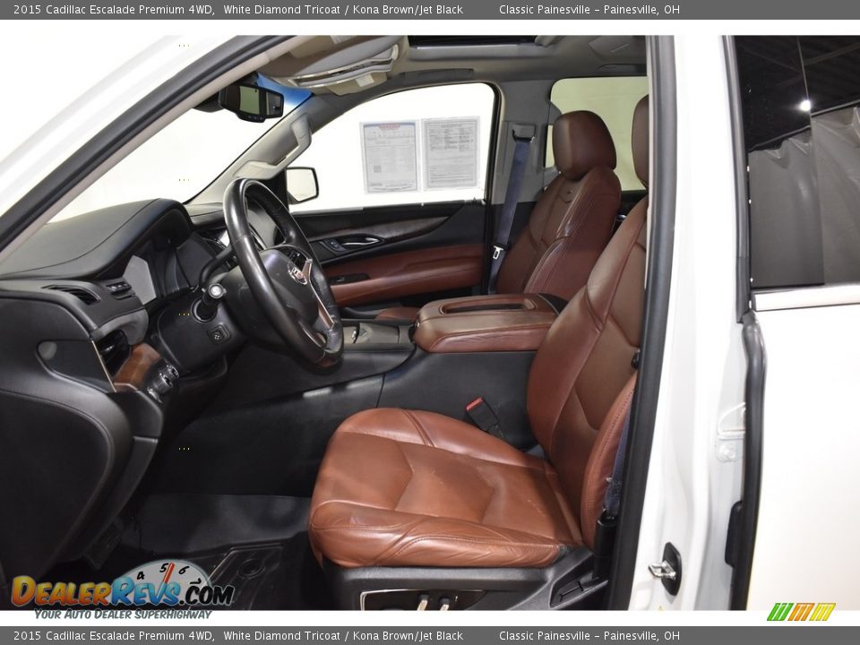 2015 Cadillac Escalade Premium 4WD White Diamond Tricoat / Kona Brown/Jet Black Photo #7
