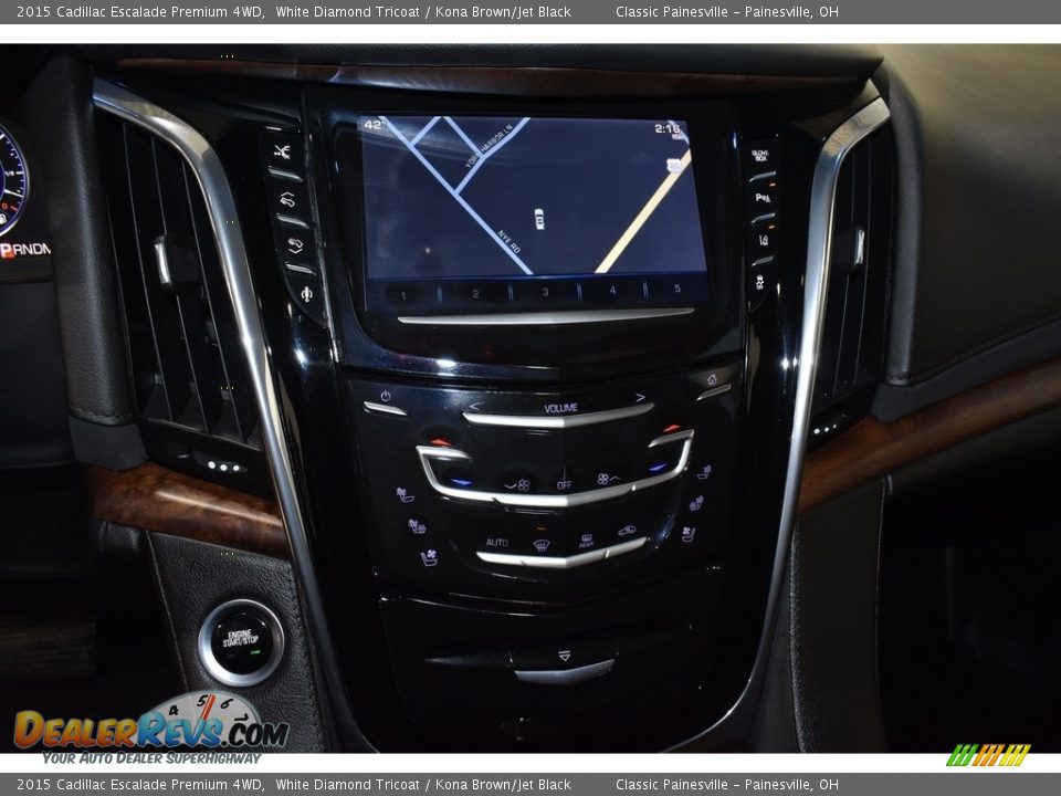 2015 Cadillac Escalade Premium 4WD White Diamond Tricoat / Kona Brown/Jet Black Photo #15