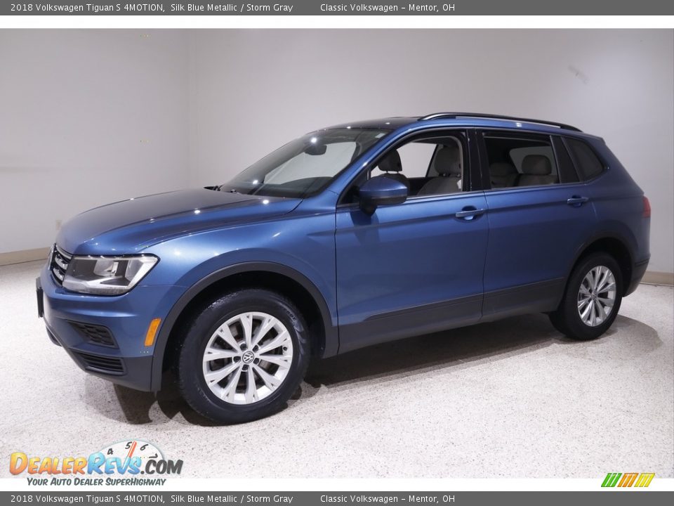 2018 Volkswagen Tiguan S 4MOTION Silk Blue Metallic / Storm Gray Photo #3