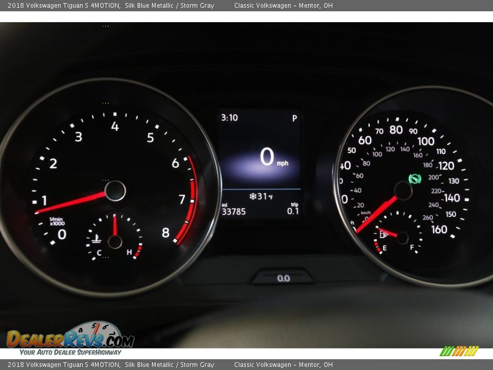 2018 Volkswagen Tiguan S 4MOTION Silk Blue Metallic / Storm Gray Photo #8