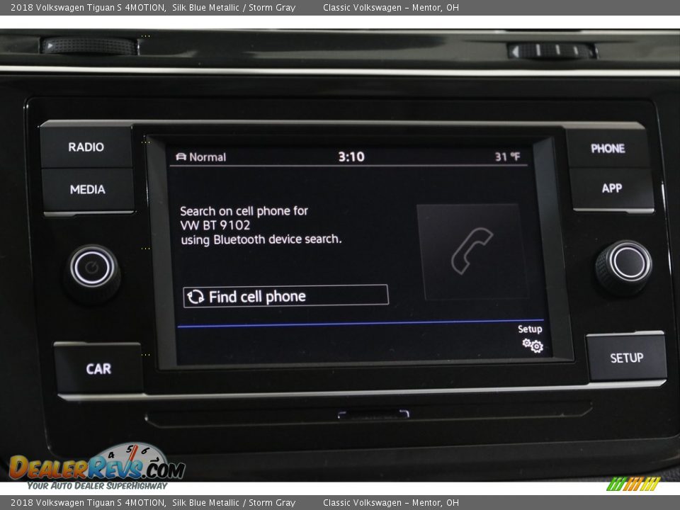 2018 Volkswagen Tiguan S 4MOTION Silk Blue Metallic / Storm Gray Photo #11