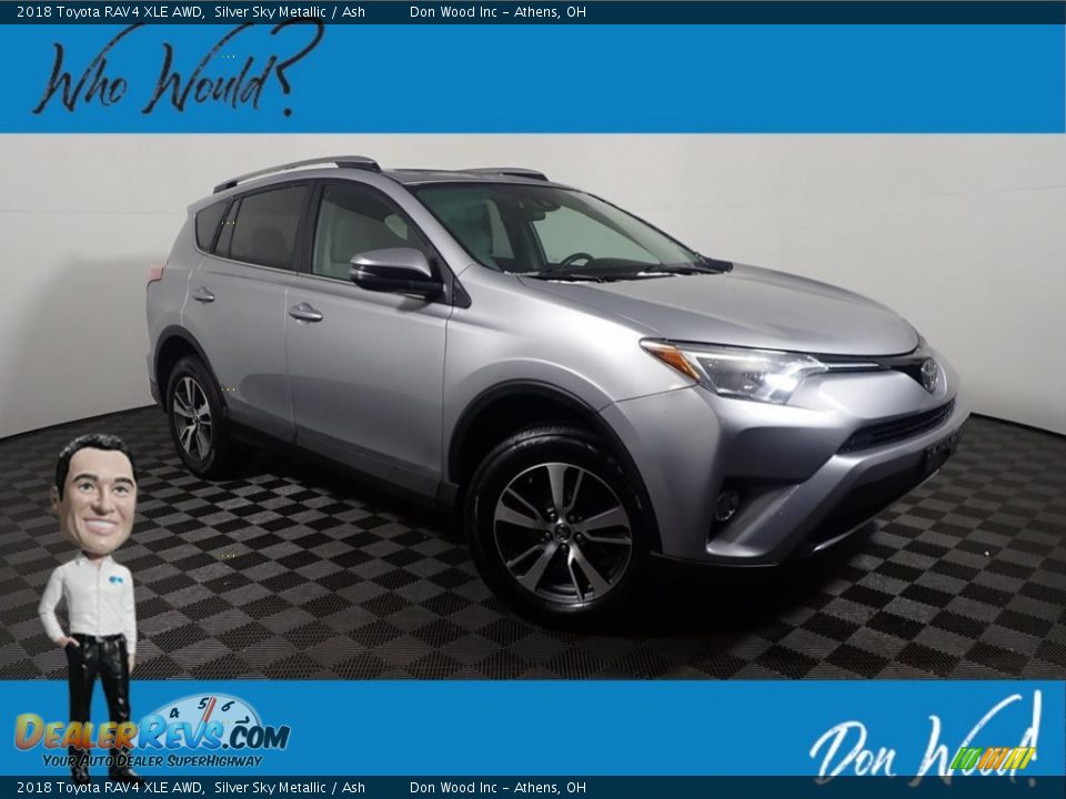 2018 Toyota RAV4 XLE AWD Silver Sky Metallic / Ash Photo #1
