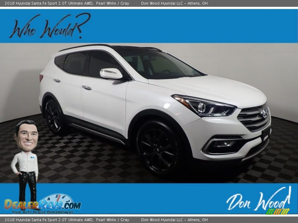 2018 Hyundai Santa Fe Sport 2.0T Ultimate AWD Pearl White / Gray Photo #1