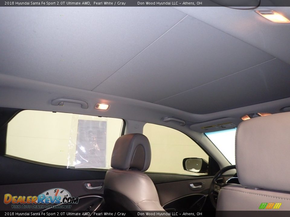 2018 Hyundai Santa Fe Sport 2.0T Ultimate AWD Pearl White / Gray Photo #2