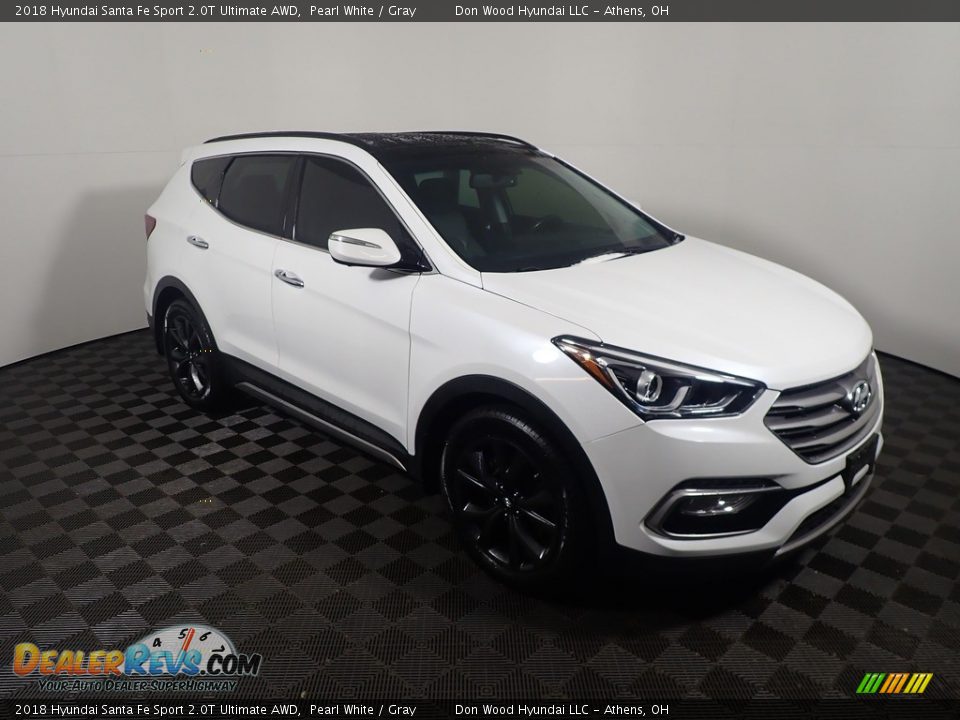 2018 Hyundai Santa Fe Sport 2.0T Ultimate AWD Pearl White / Gray Photo #6