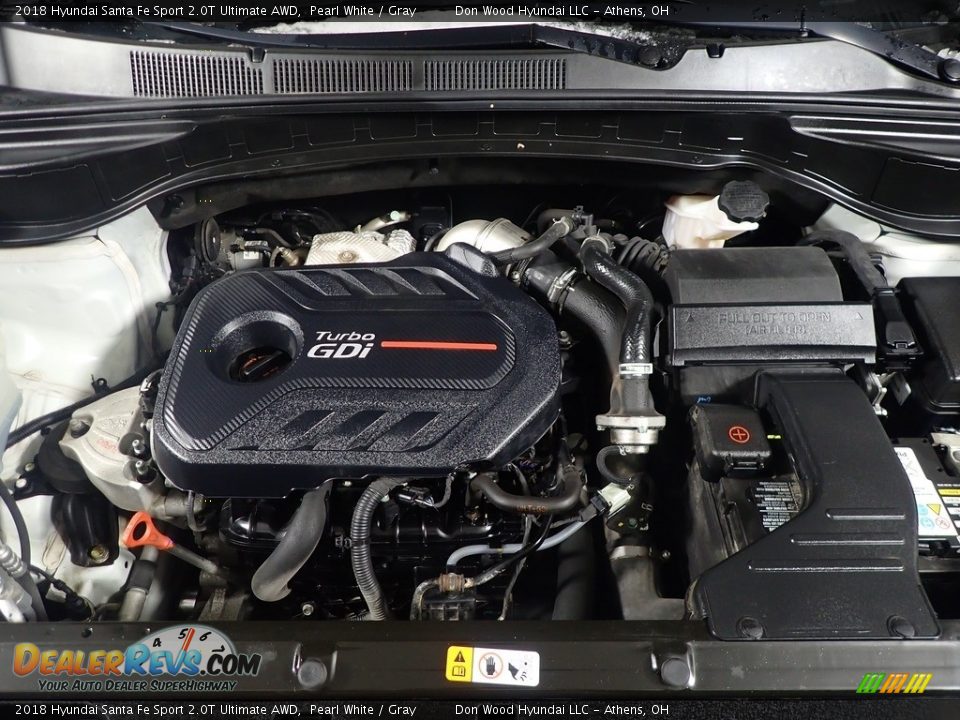 2018 Hyundai Santa Fe Sport 2.0T Ultimate AWD Pearl White / Gray Photo #10