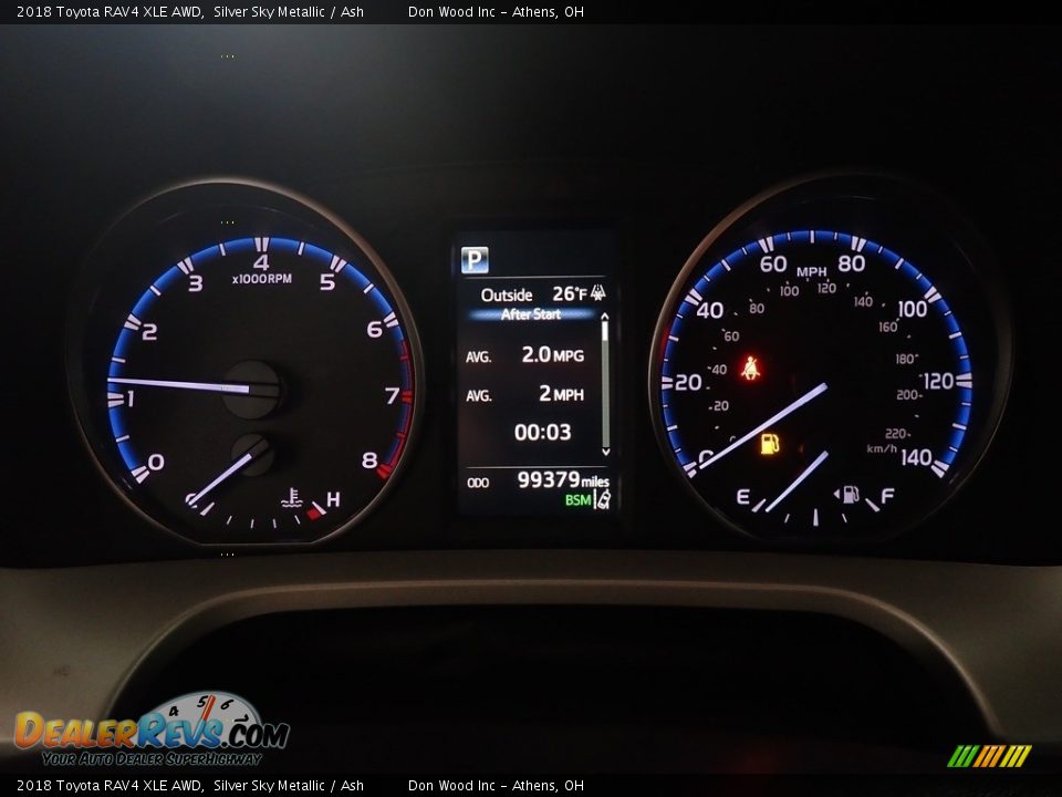 2018 Toyota RAV4 XLE AWD Silver Sky Metallic / Ash Photo #30