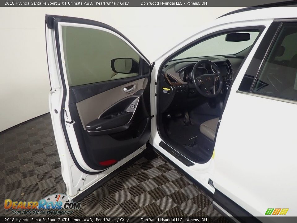 2018 Hyundai Santa Fe Sport 2.0T Ultimate AWD Pearl White / Gray Photo #24