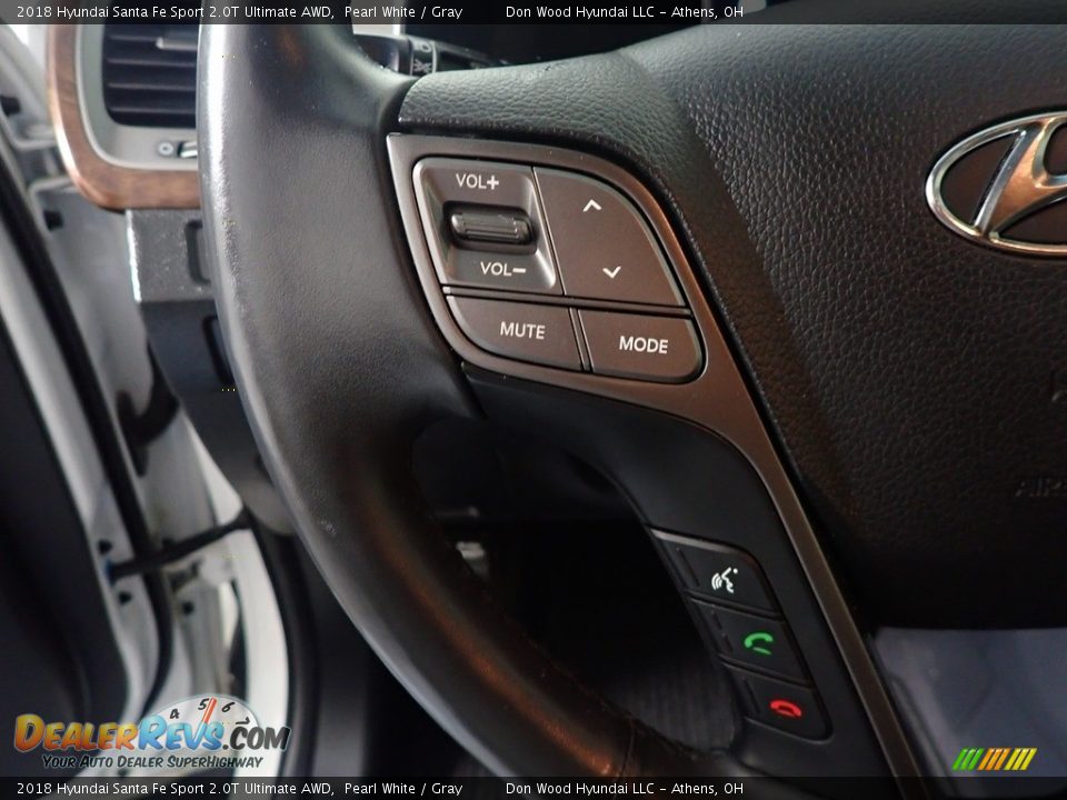 2018 Hyundai Santa Fe Sport 2.0T Ultimate AWD Pearl White / Gray Photo #33