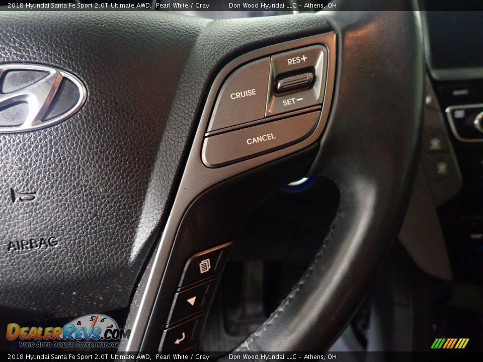 2018 Hyundai Santa Fe Sport 2.0T Ultimate AWD Pearl White / Gray Photo #34