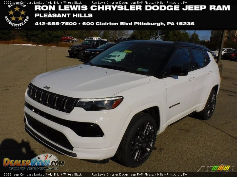 2022 Jeep Compass Limited 4x4 Bright White / Black Photo #1