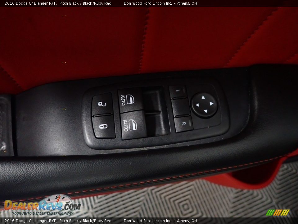 2016 Dodge Challenger R/T Pitch Black / Black/Ruby Red Photo #23