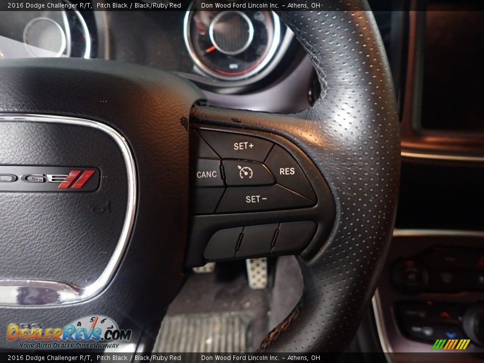 2016 Dodge Challenger R/T Pitch Black / Black/Ruby Red Photo #29