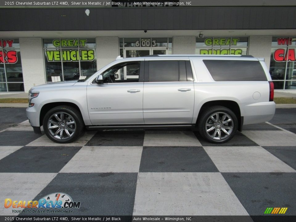 2015 Chevrolet Suburban LTZ 4WD Silver Ice Metallic / Jet Black Photo #1