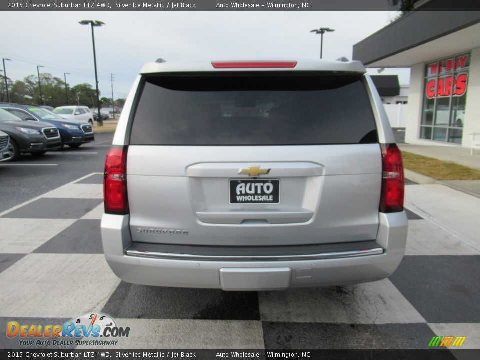 2015 Chevrolet Suburban LTZ 4WD Silver Ice Metallic / Jet Black Photo #4