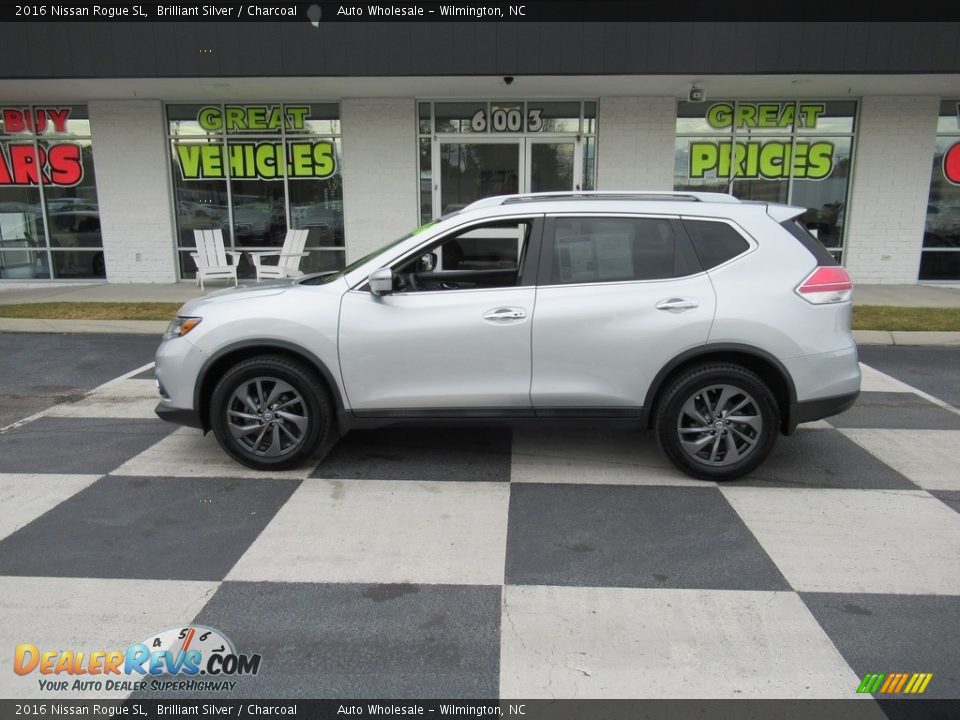 2016 Nissan Rogue SL Brilliant Silver / Charcoal Photo #1