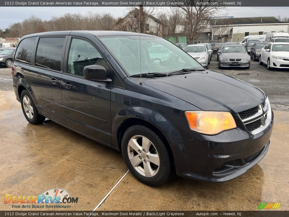 2013 Dodge Grand Caravan American Value Package Maximum Steel Metallic / Black/Light Graystone Photo #2